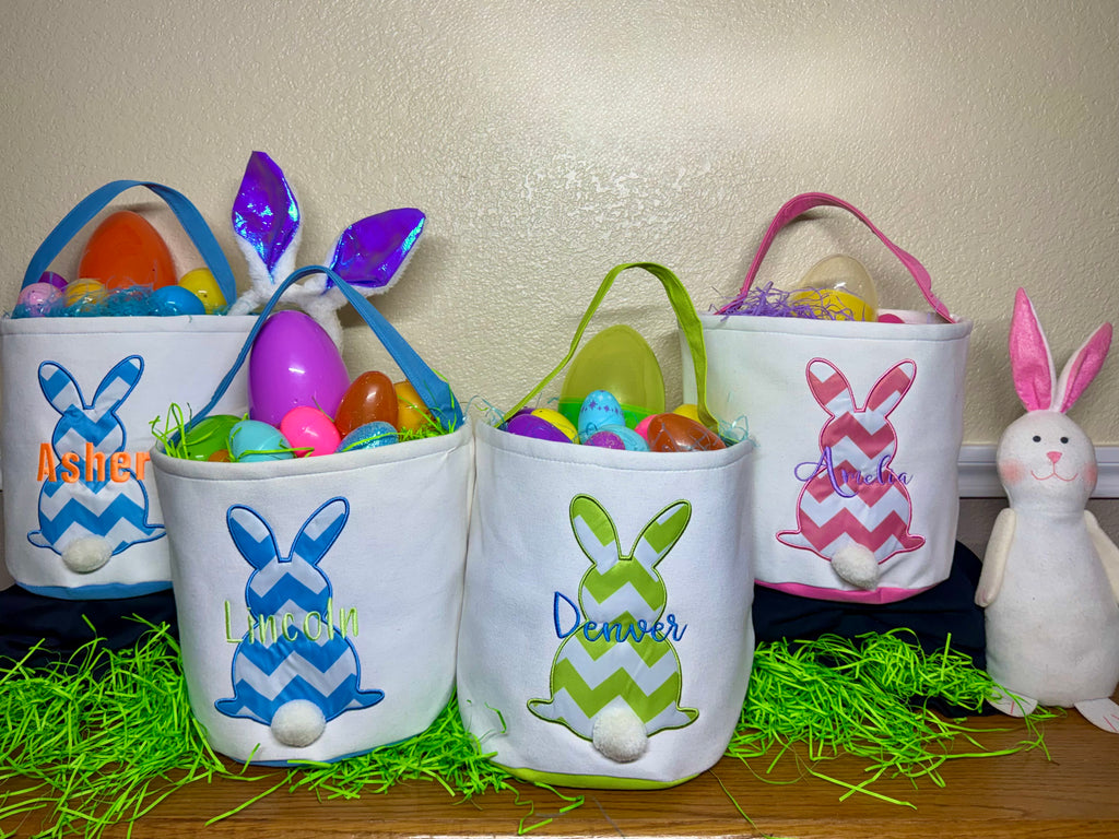 Customized Embroidered Easter Baskets