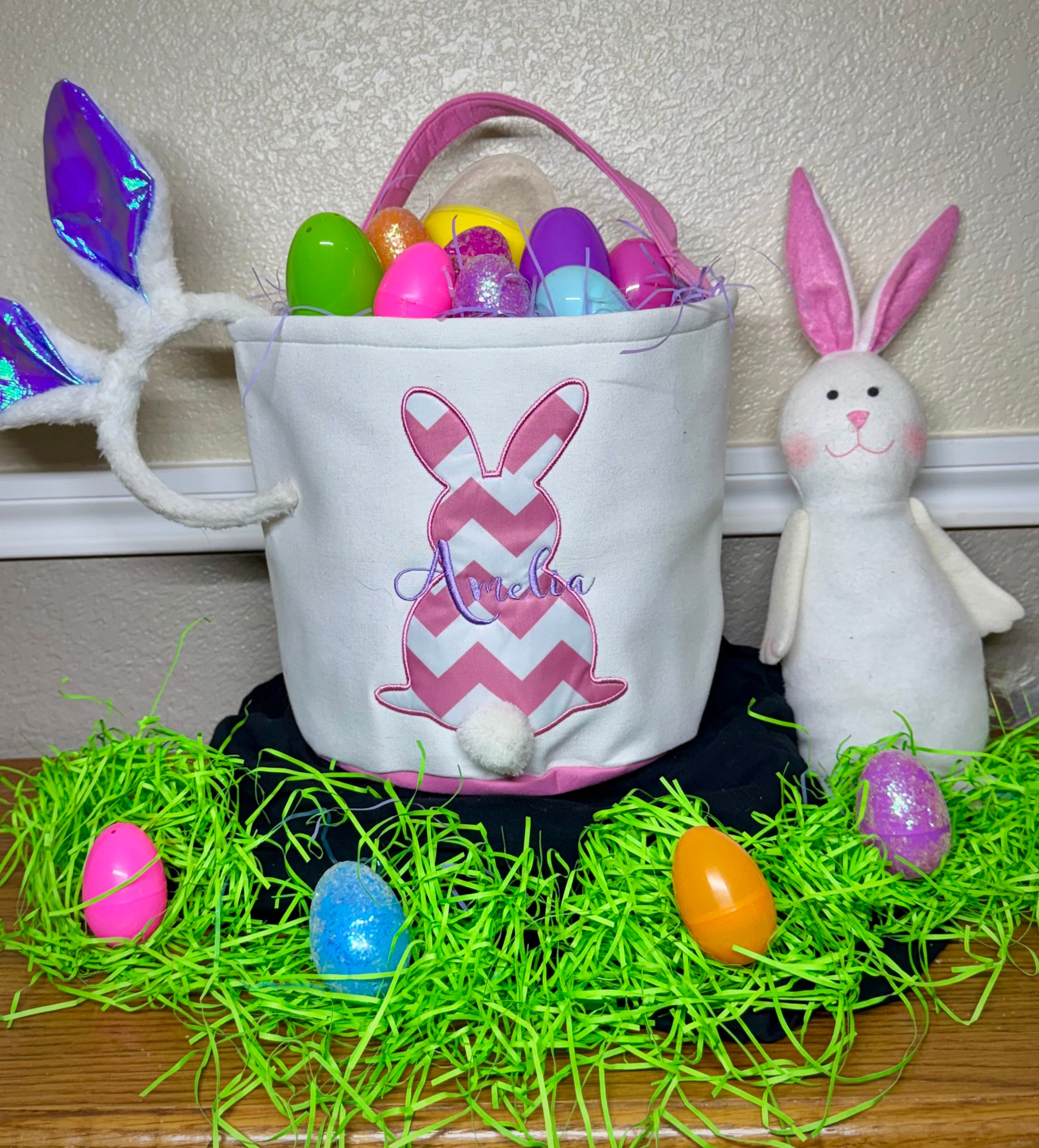 Customized Embroidered Easter Baskets